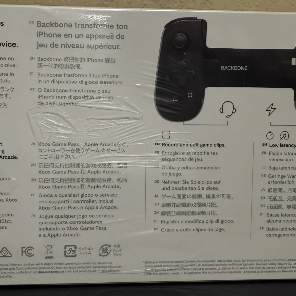BACKBONE One Mobile Gaming Controller (Lightning) Xbox Sealed in Box
